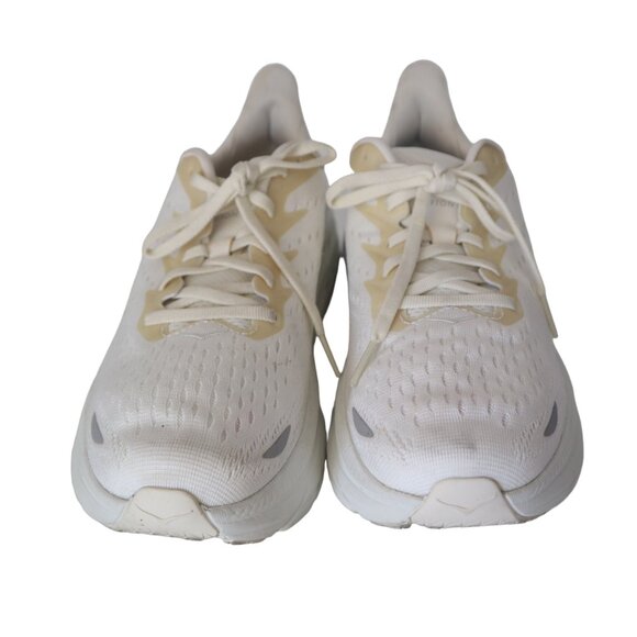 Hoka One One Clifton 8 Women's US Size 9B Eggnog White Low Top Athletic Sneakers - Picture 2 of 7